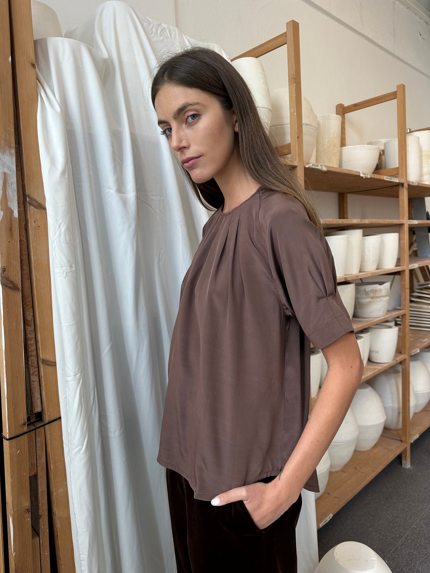 Top Puff Silk Brown Re-