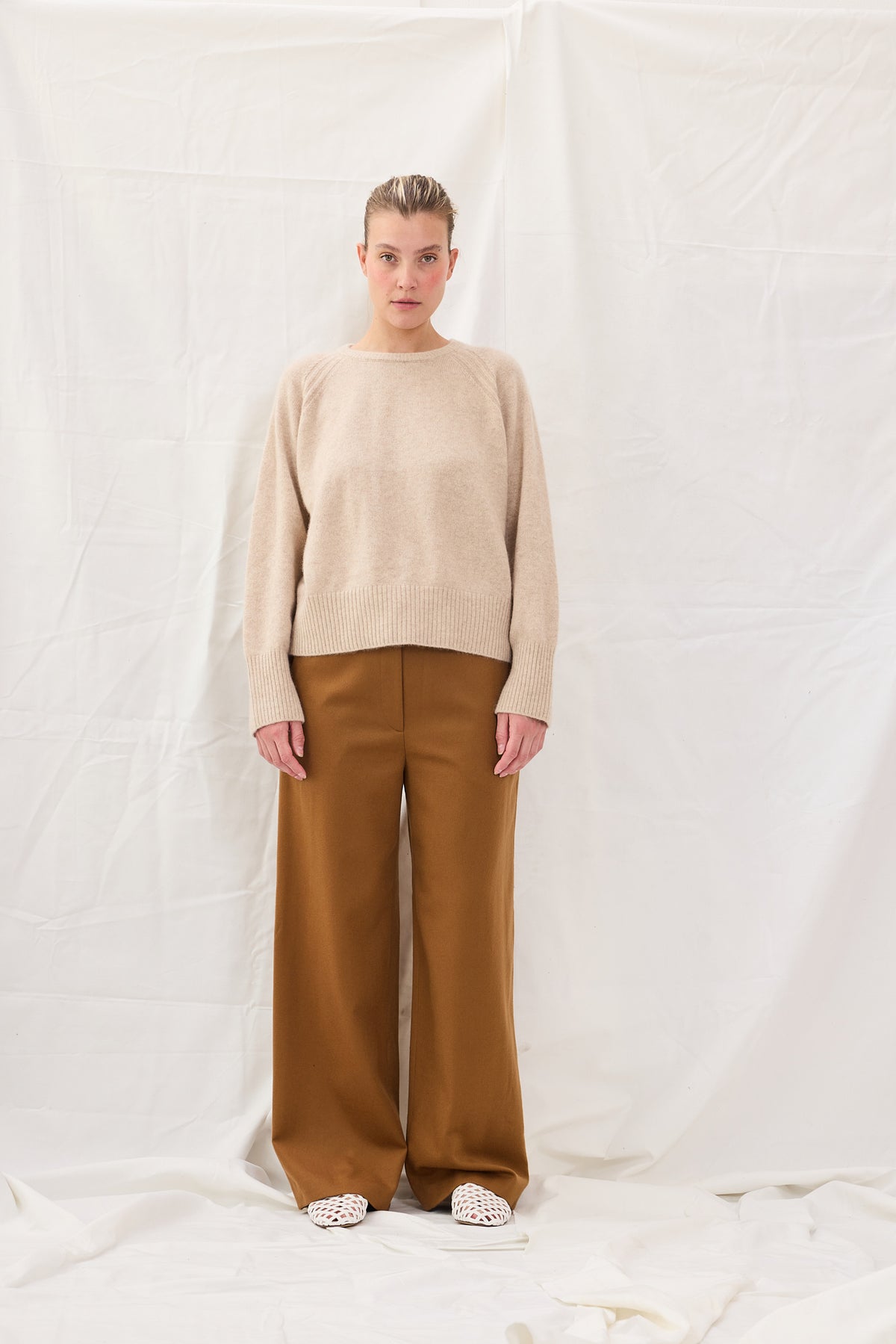 Sweater Cashmere Lt Beige Re-