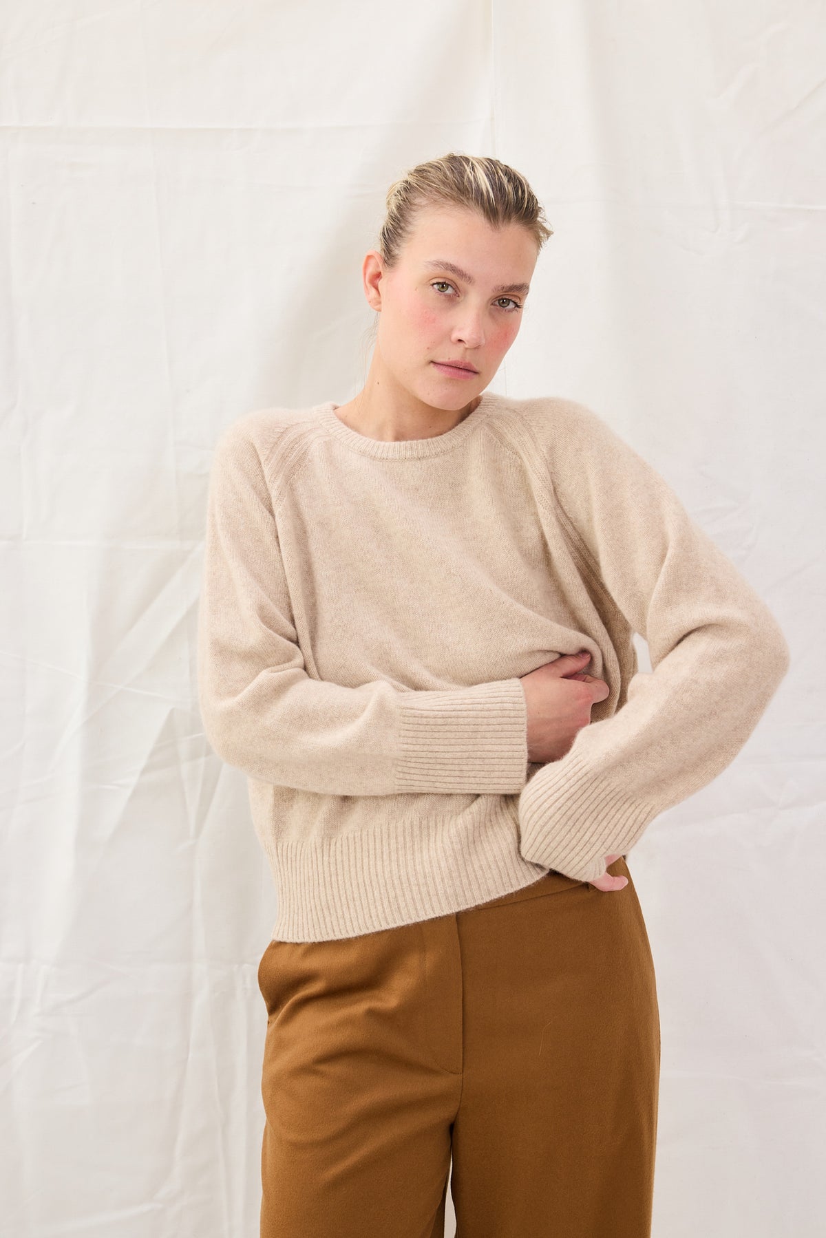 Sweater Cashmere Lt Beige Re-
