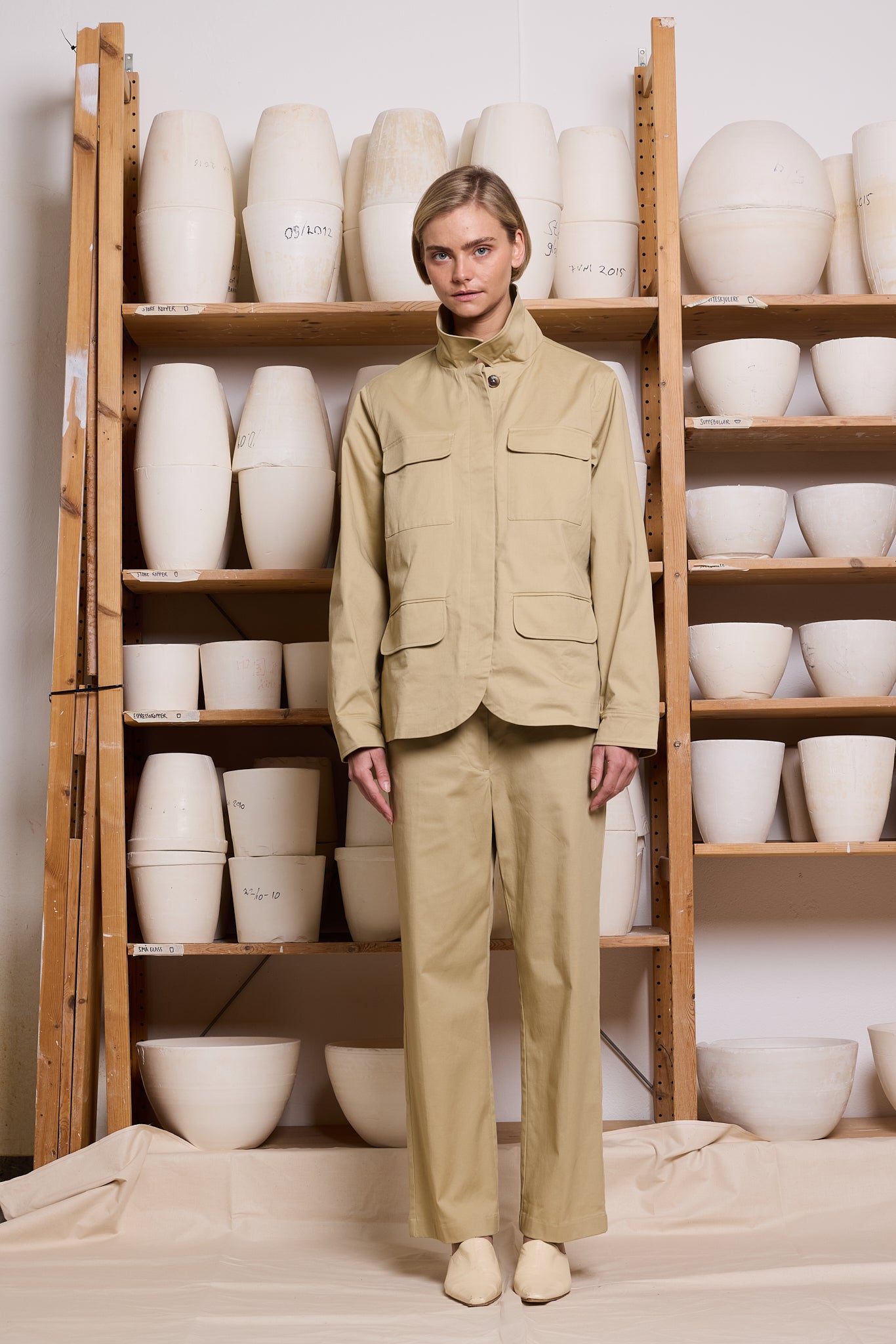 Jacket Twill Beige Re-