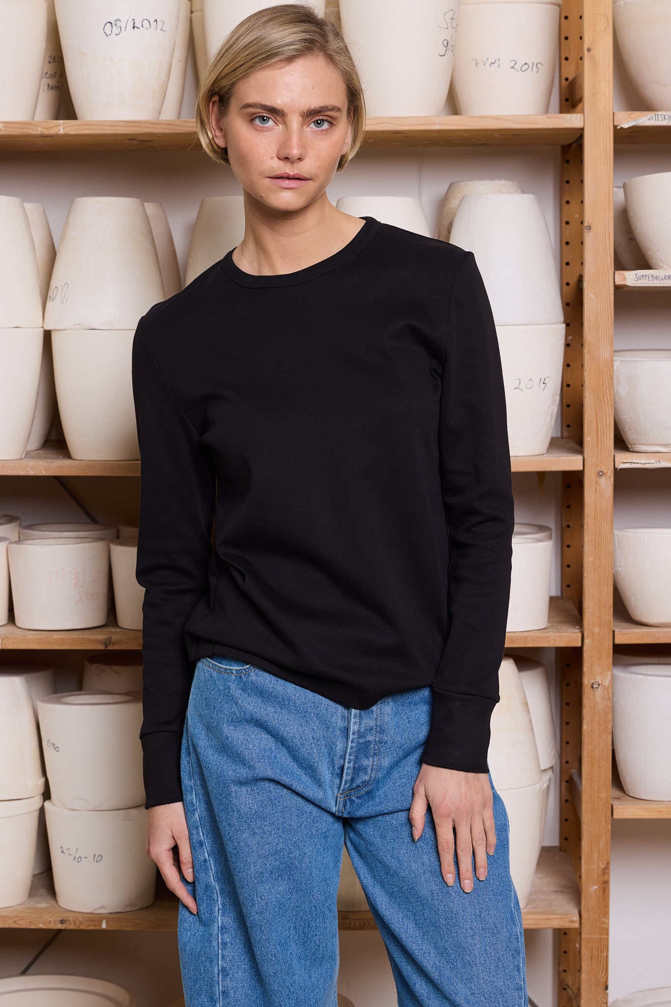 Top Long Sleeve Black Re-