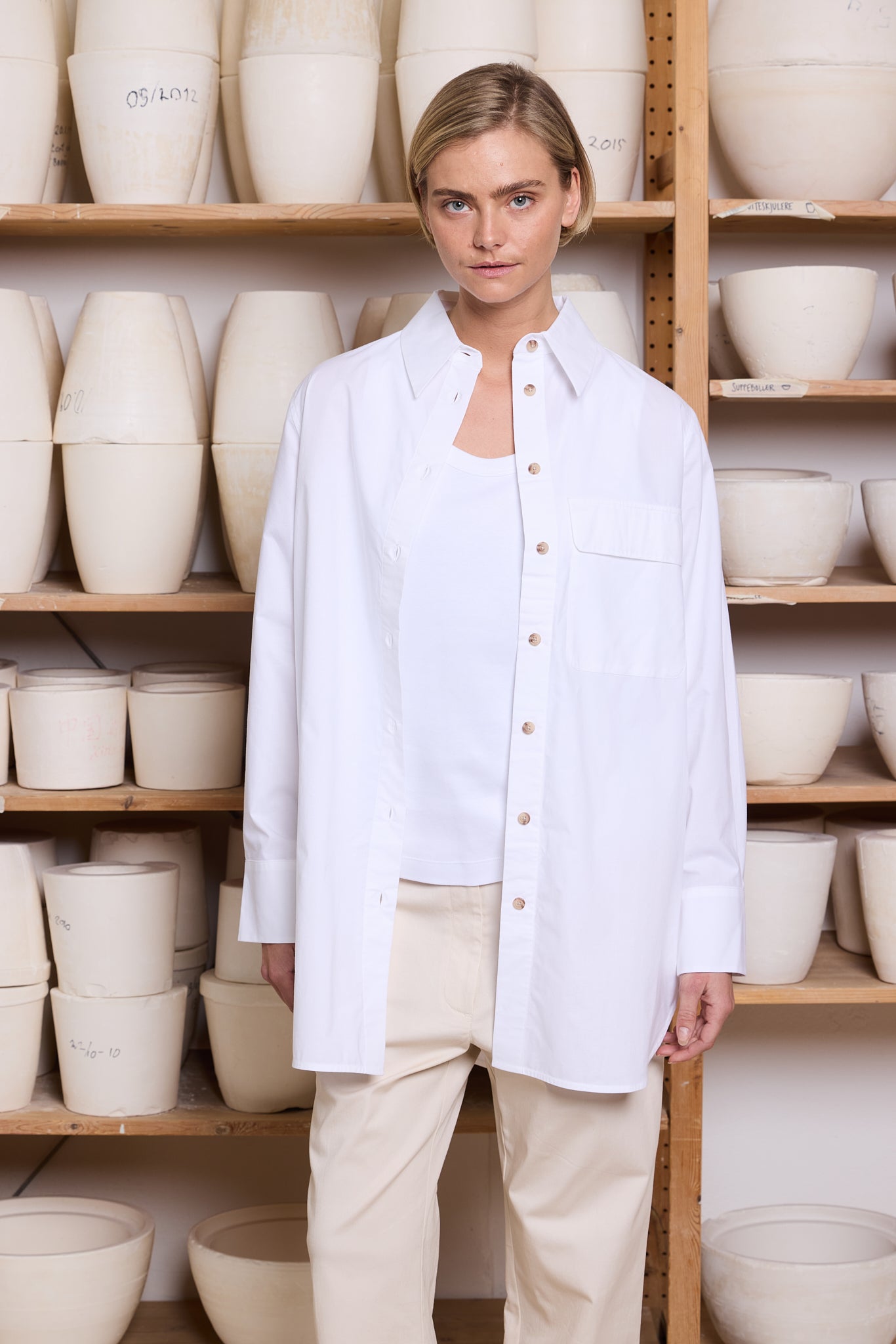 Shirt Big Cotton White Re-