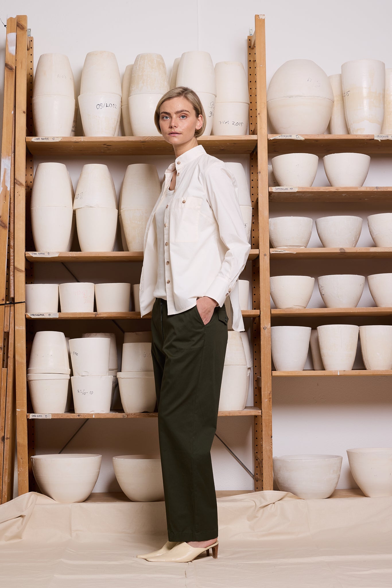 Pant Loose Twill Army Re-
