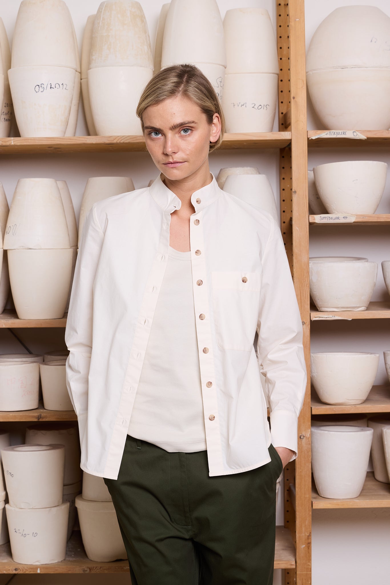 Shirt Straight Cotton Off-White Re-