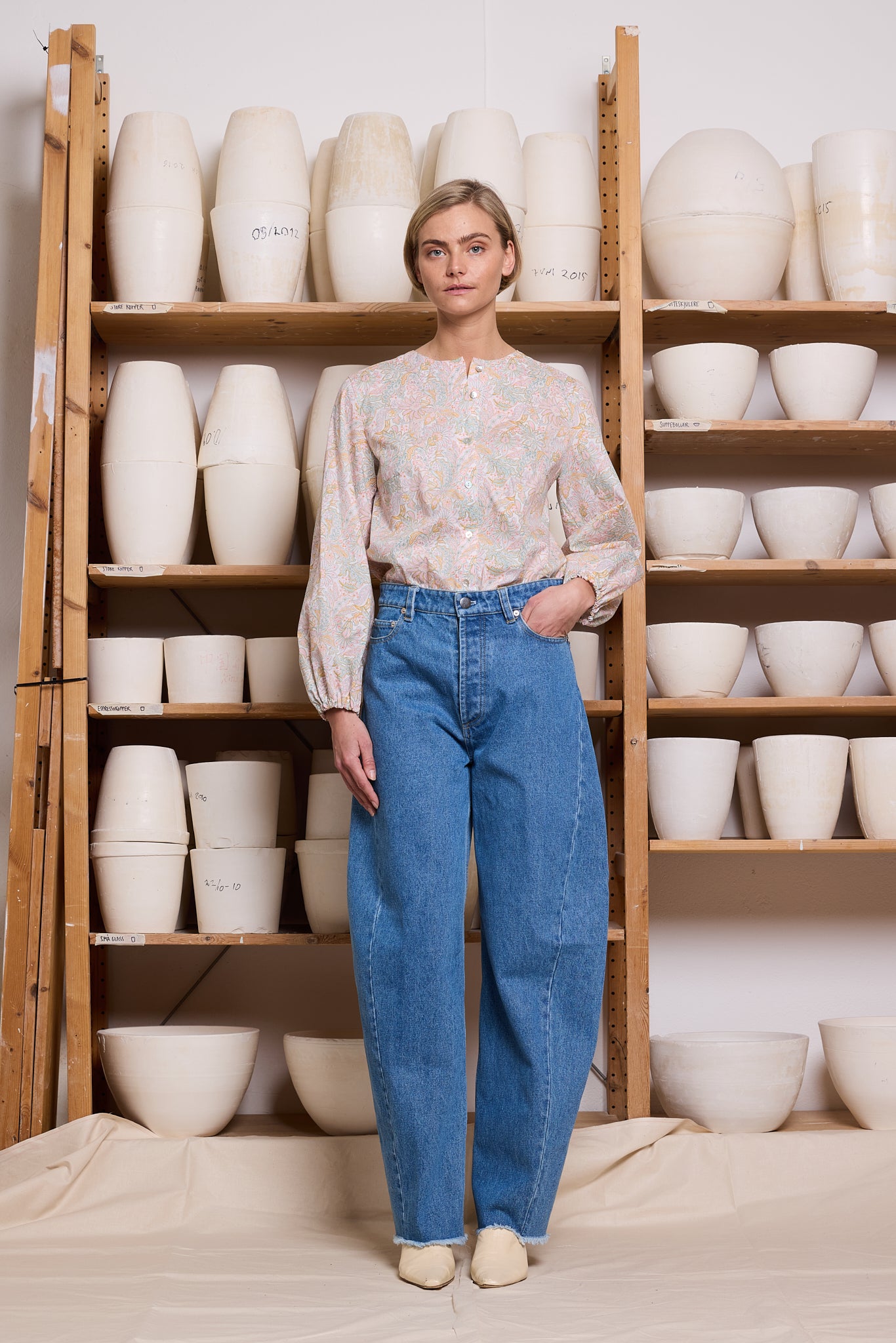 Bluse Vinter Liberty Krem Pastell