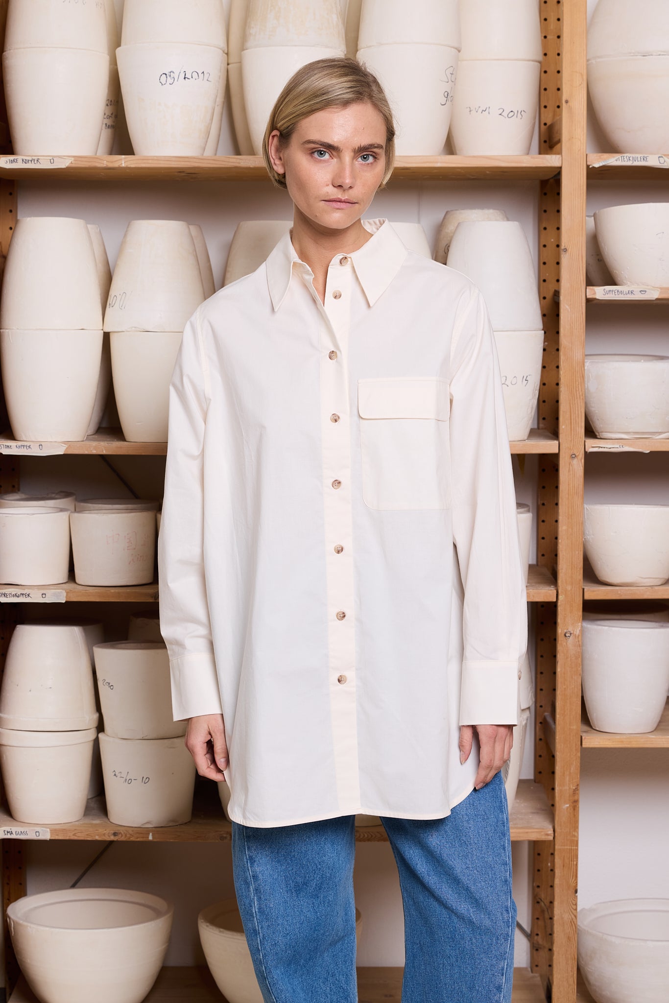 Shirt Big Cotton Off-White Re-