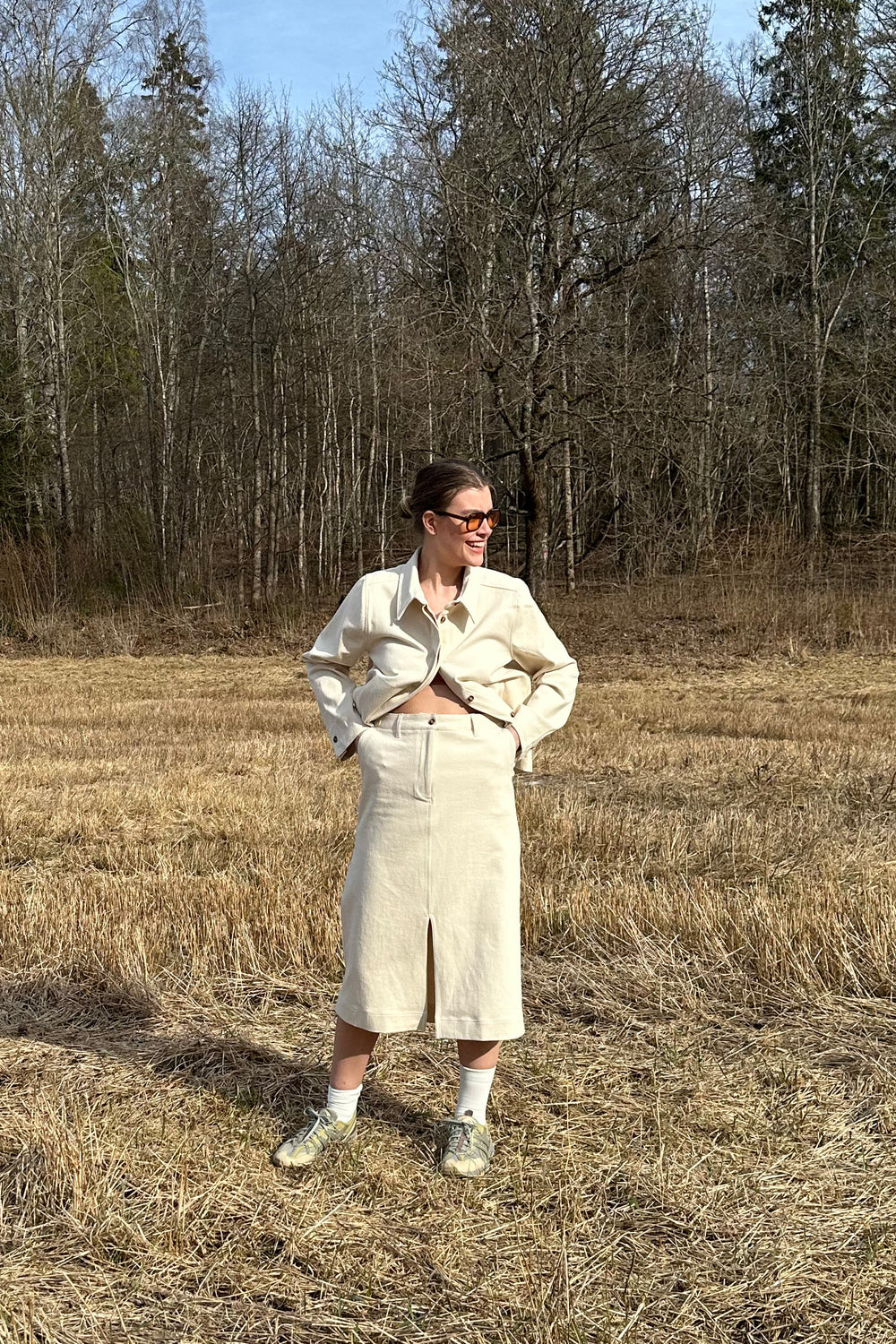 Skirt Twill Off-White Re-
