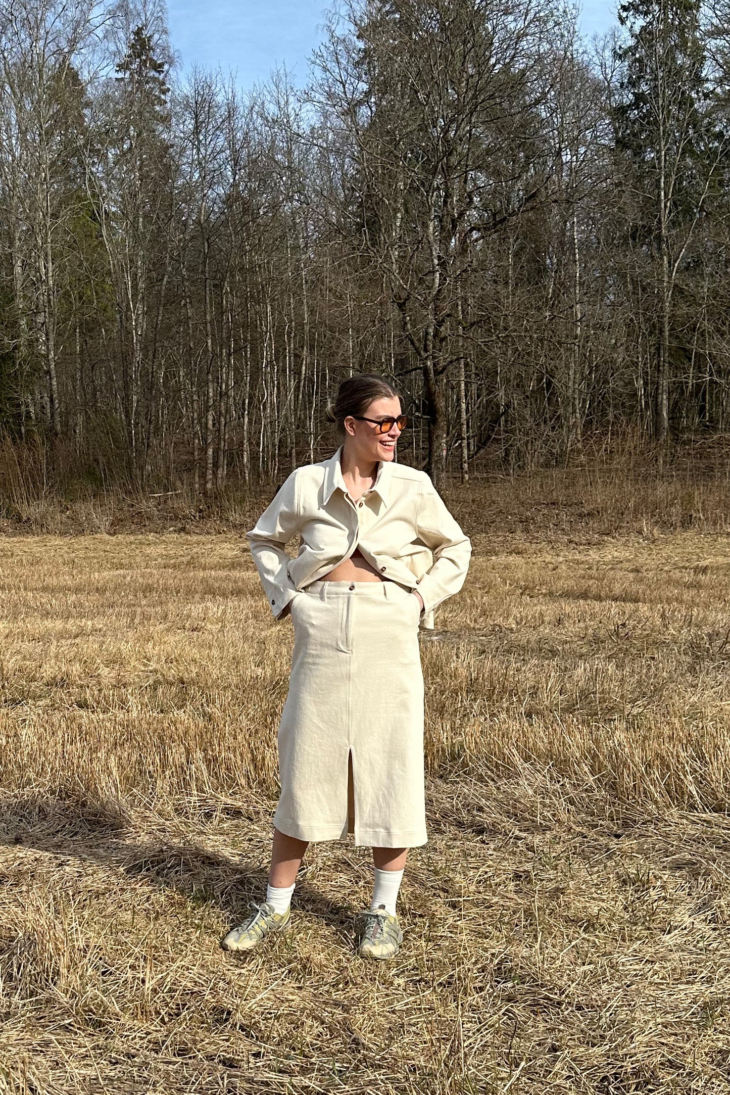 Skirt Twill Off-White Re-