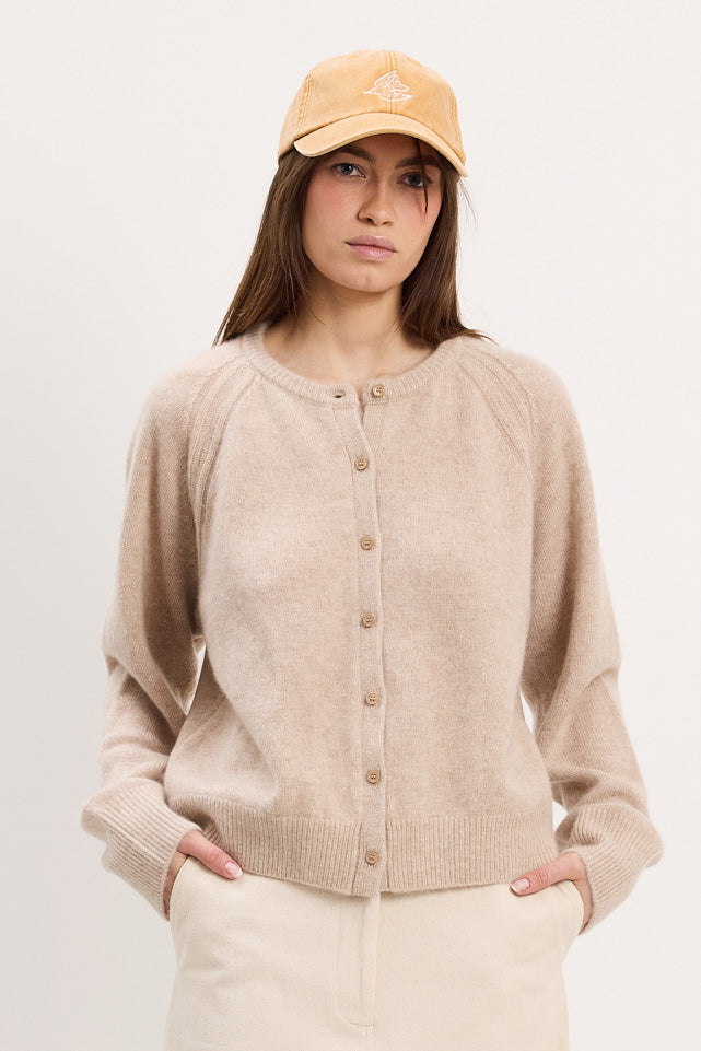Cardigan Cashmere Lt Beige Re-