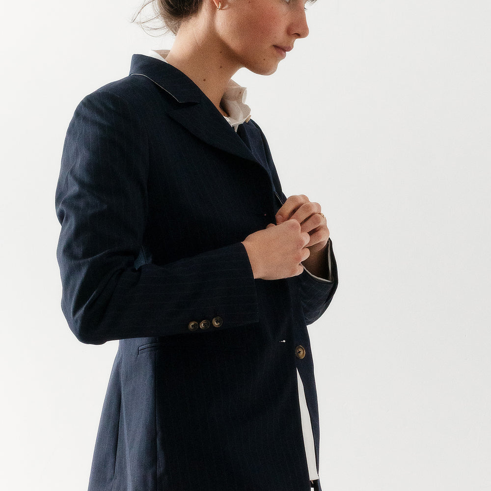Studio Re- Pinstripe innsvinget blazer