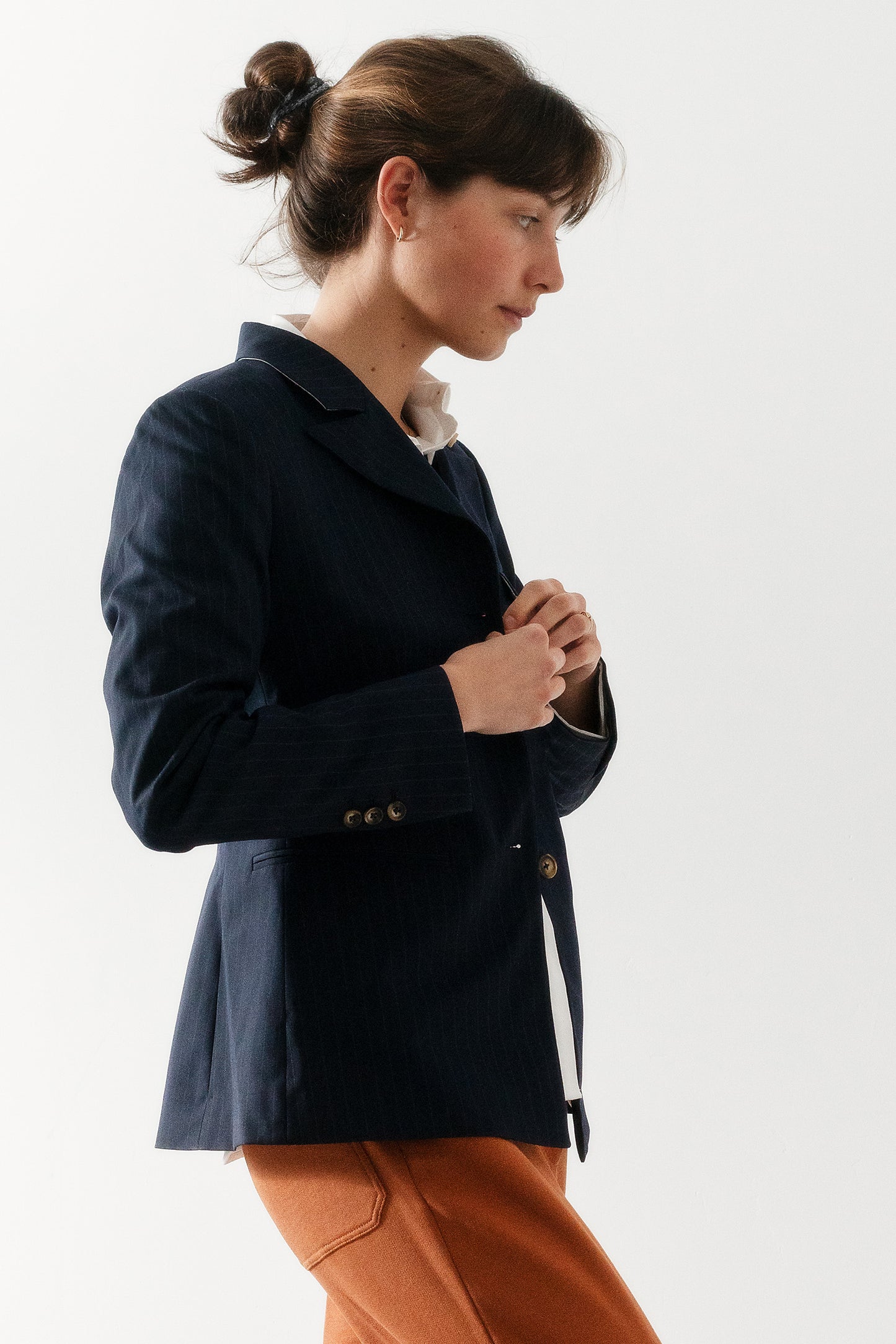 Studio Re- Pinstripe innsvinget blazer