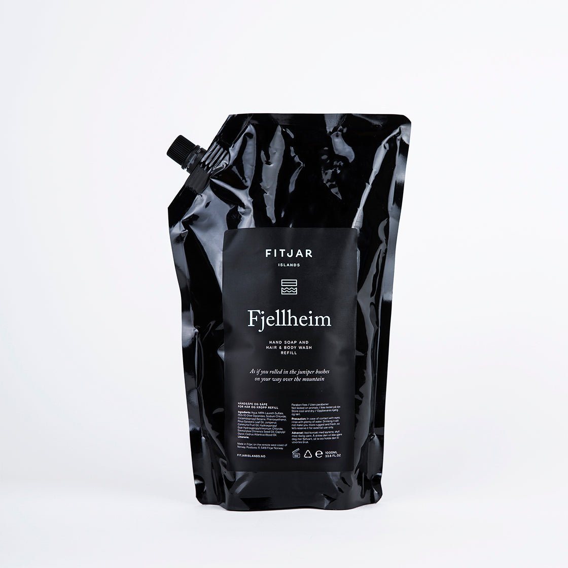 Fitjar Fjellheim Håndsåpe og Såpe for Hår og Kropp 1L Refill