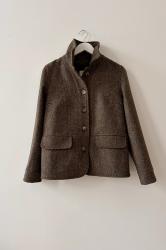 Jakke Worker Harris Tweed Brun Fiskeben