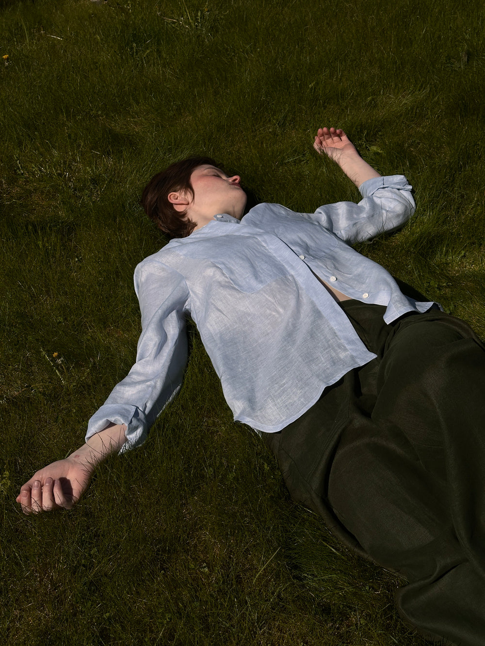 Studio Re- Lys blå linskjorte