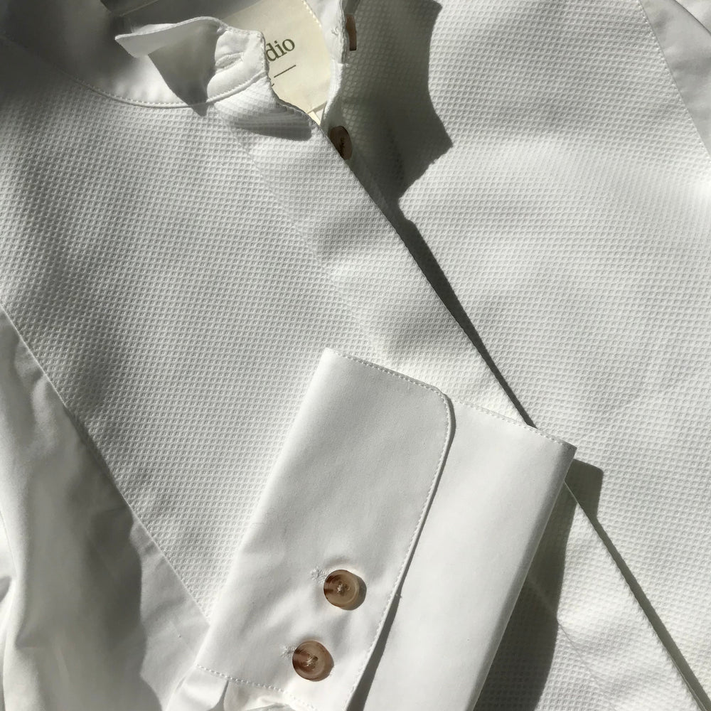 Shirt Tuxedo Cotton White Re-