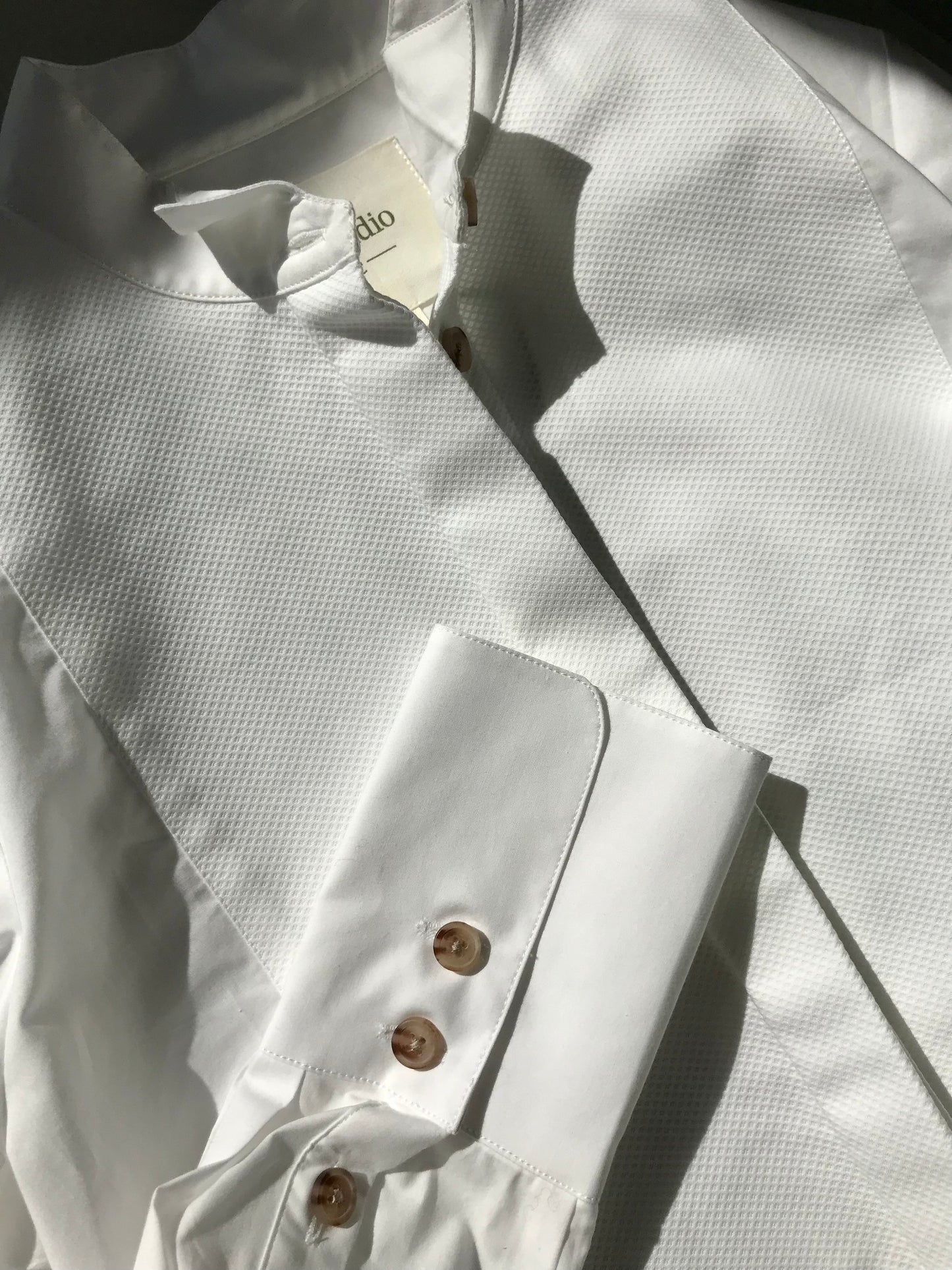 Shirt Tuxedo Cotton White Re-
