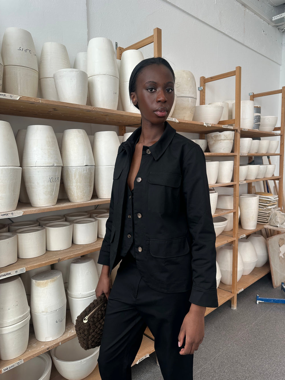 Studio Re- Sort jakke, vest og bukse i twill