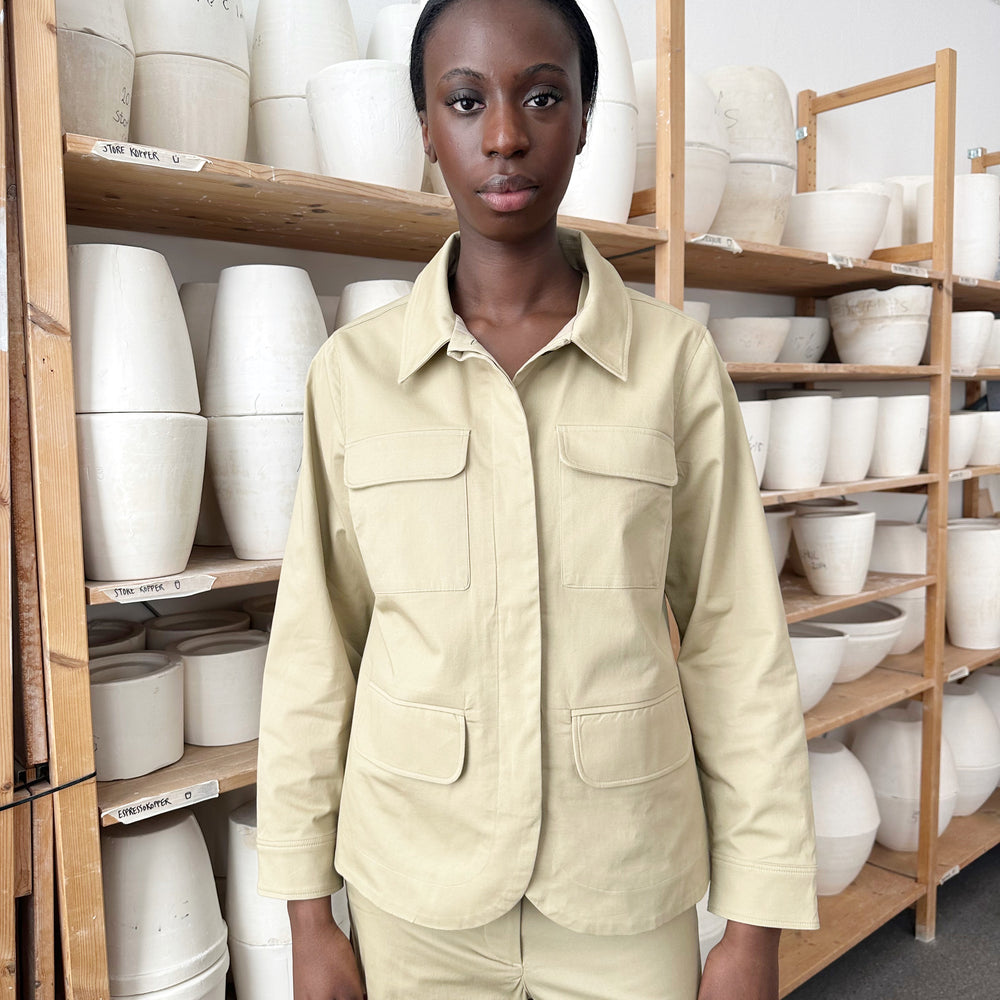 Jacket Twill Beige Re-