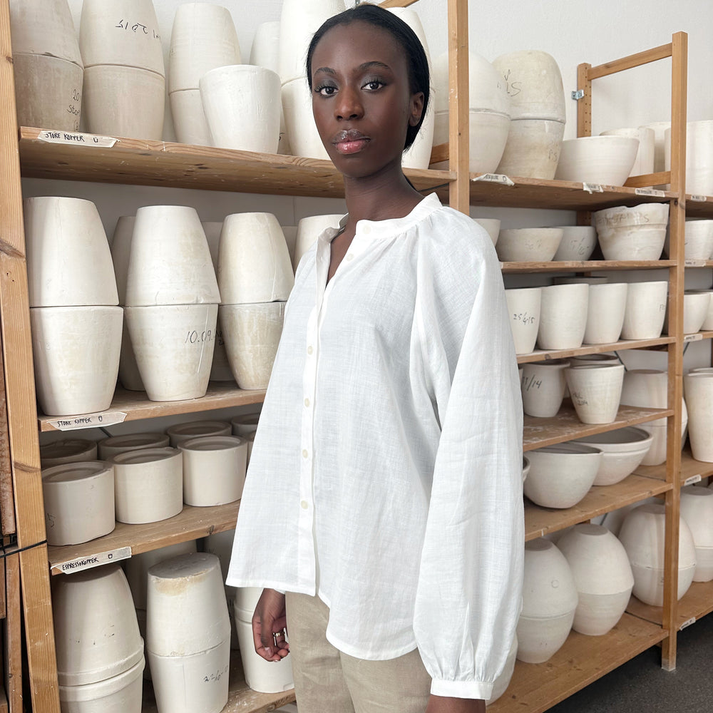 Blouse Bohem Linen White Re-