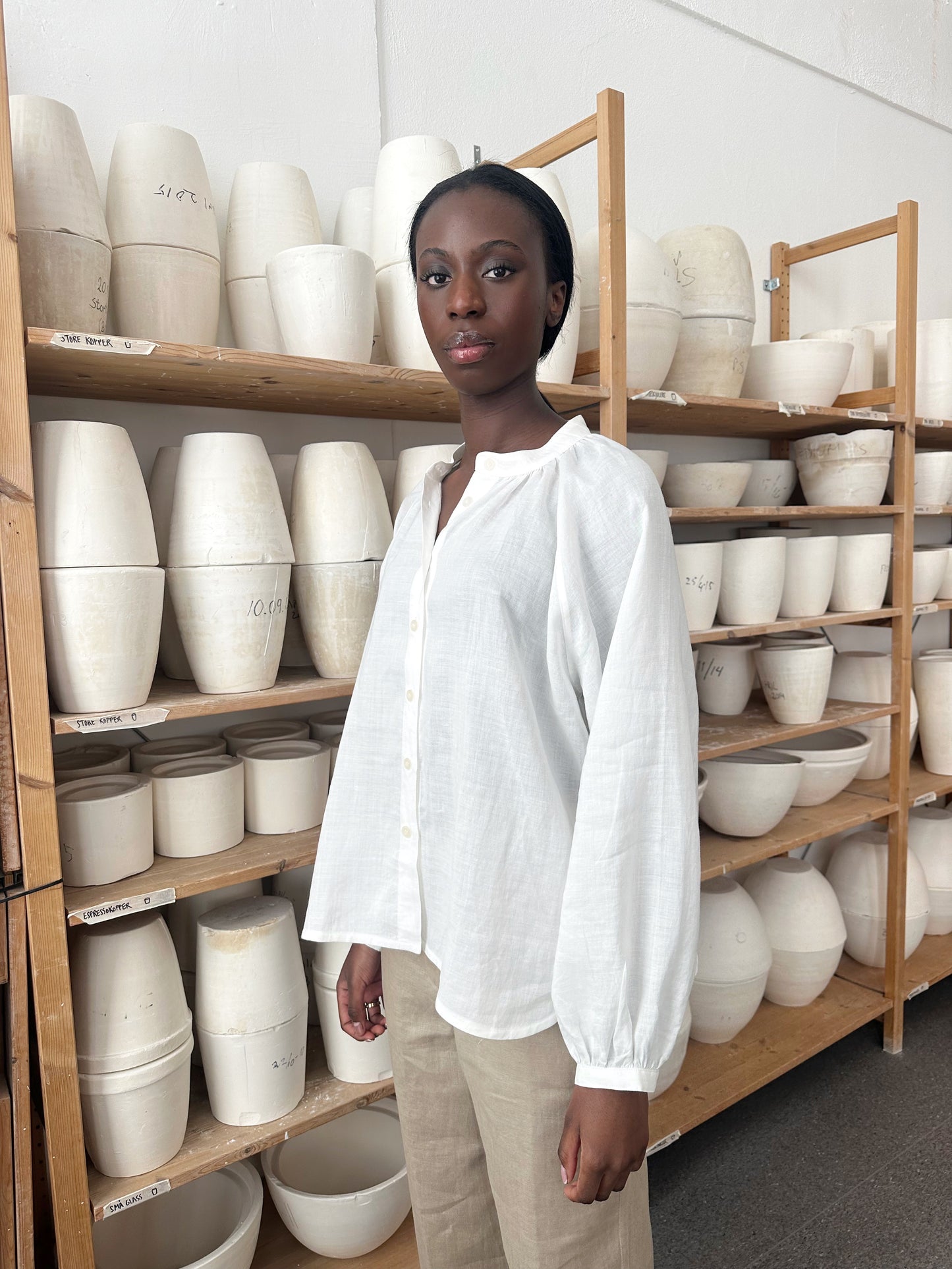 Blouse Bohem Linen White Re-