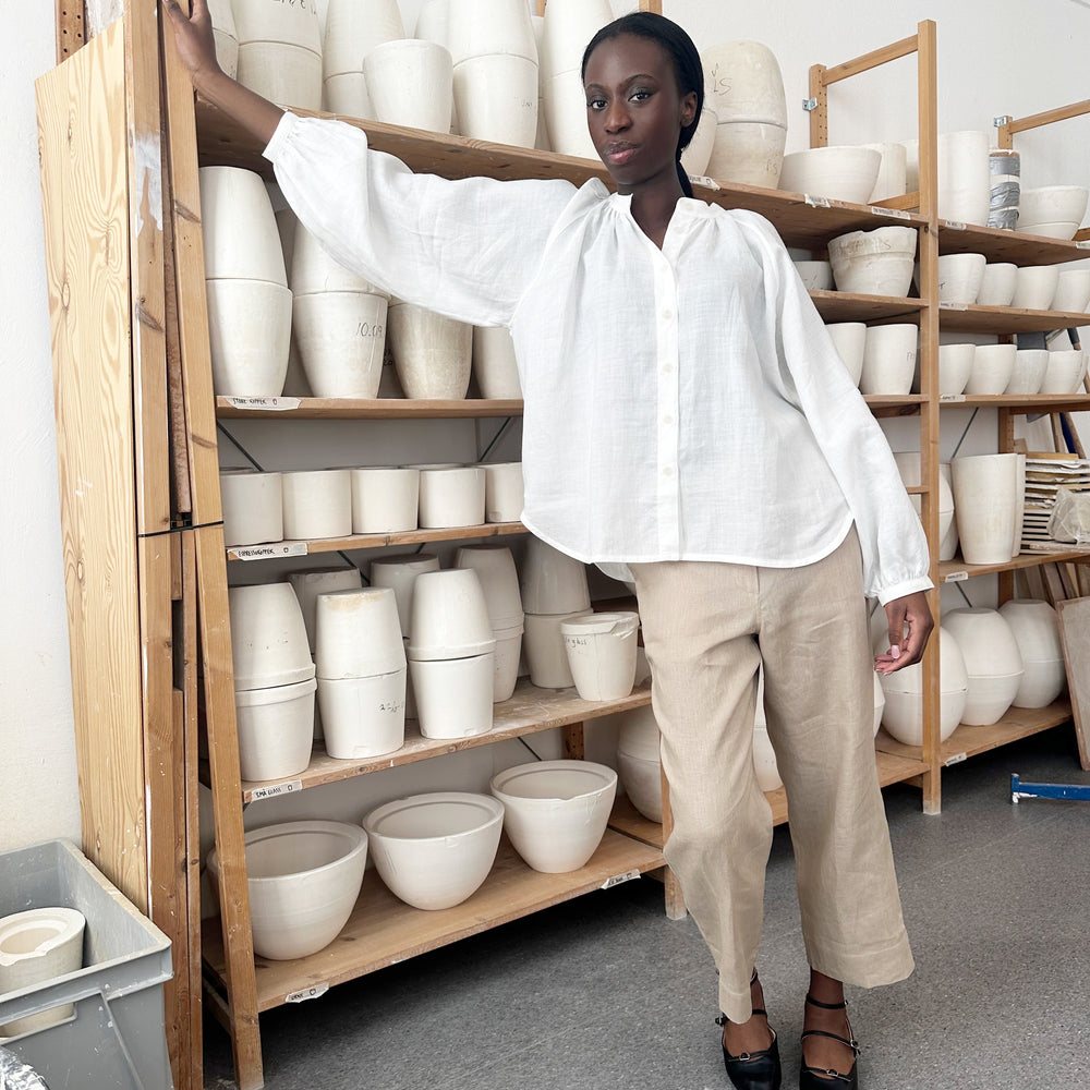 
                      
                        Blouse Bohem Linen White Re-
                      
                    