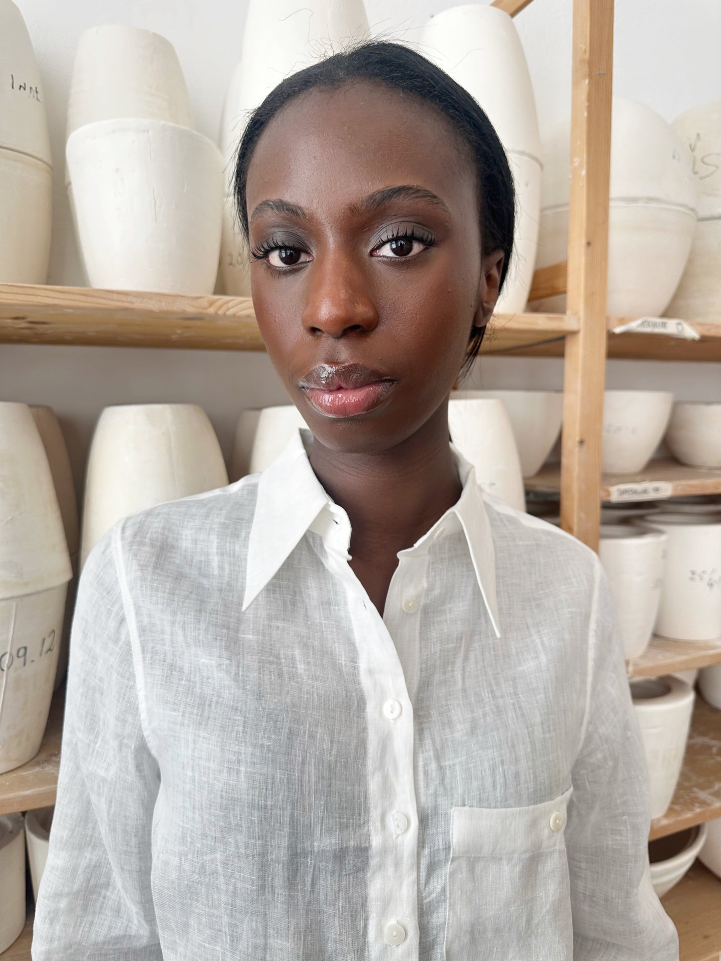 Shirt Linen White Re-