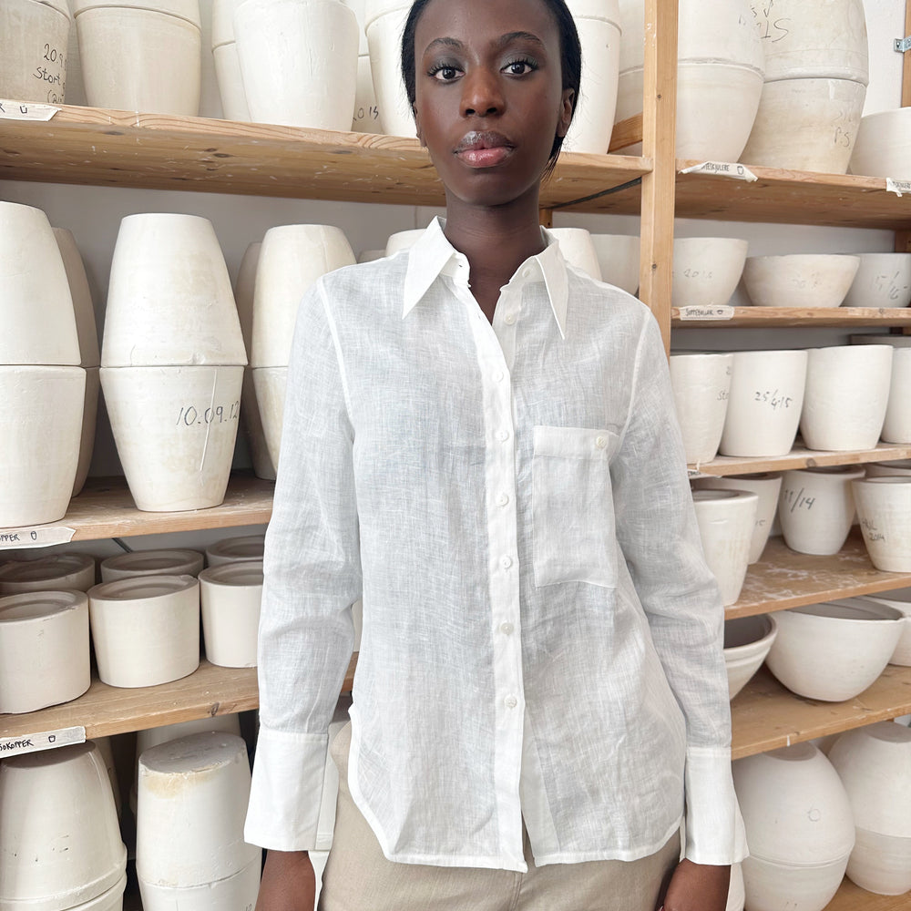 
                      
                        Shirt Linen White Re-
                      
                    