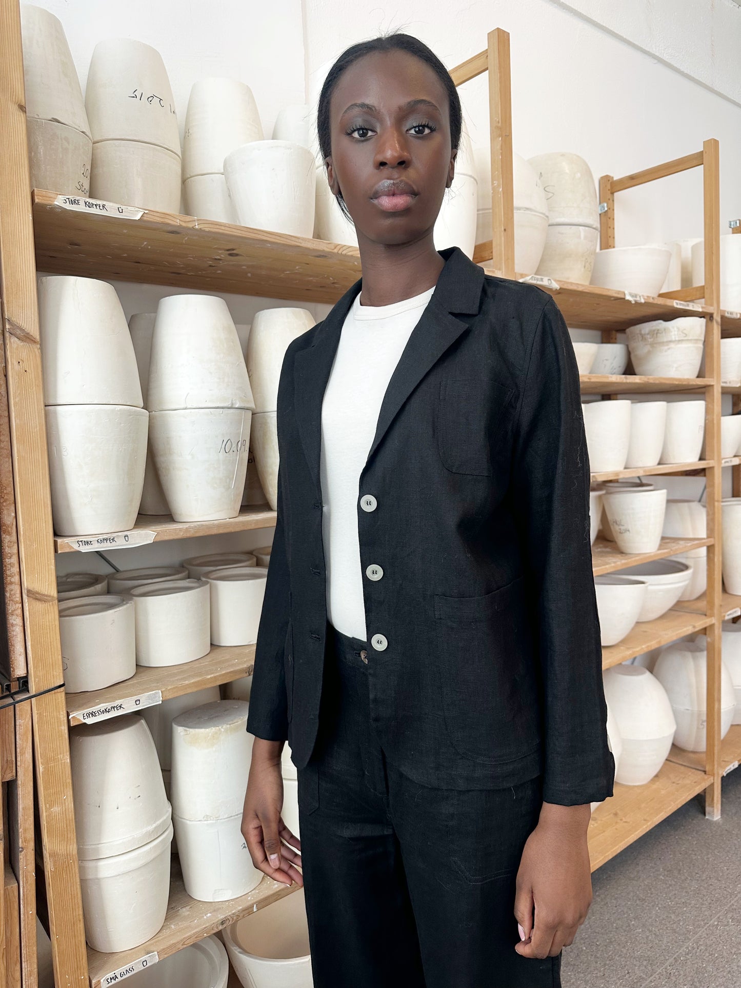 Blazer Thao Linen Black Re-