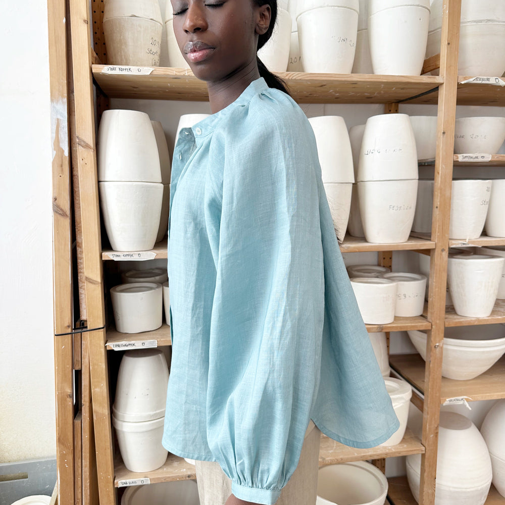 
                      
                        Blouse Bohem Linen Dusty Aqua Re-
                      
                    