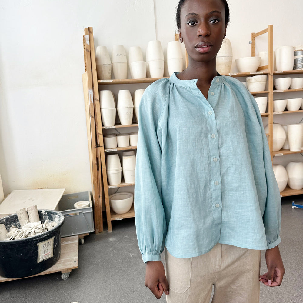 
                      
                        Blouse Bohem Linen Dusty Aqua Re-
                      
                    