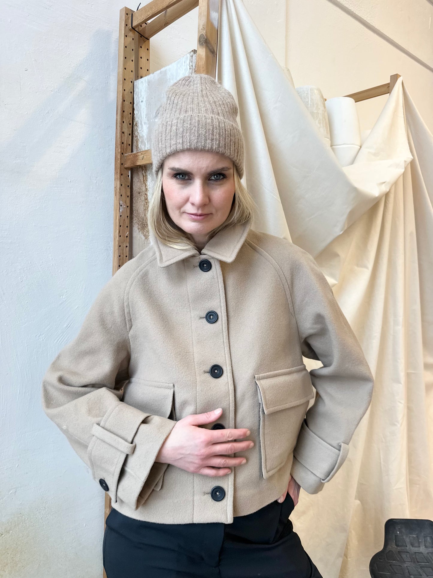 Jacket 1 Ragland Beige Re-