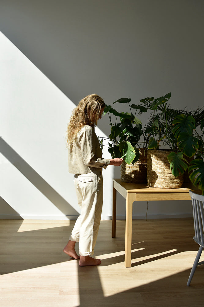 
                      
                        Studio Re- Beige jakke i lin
                      
                    