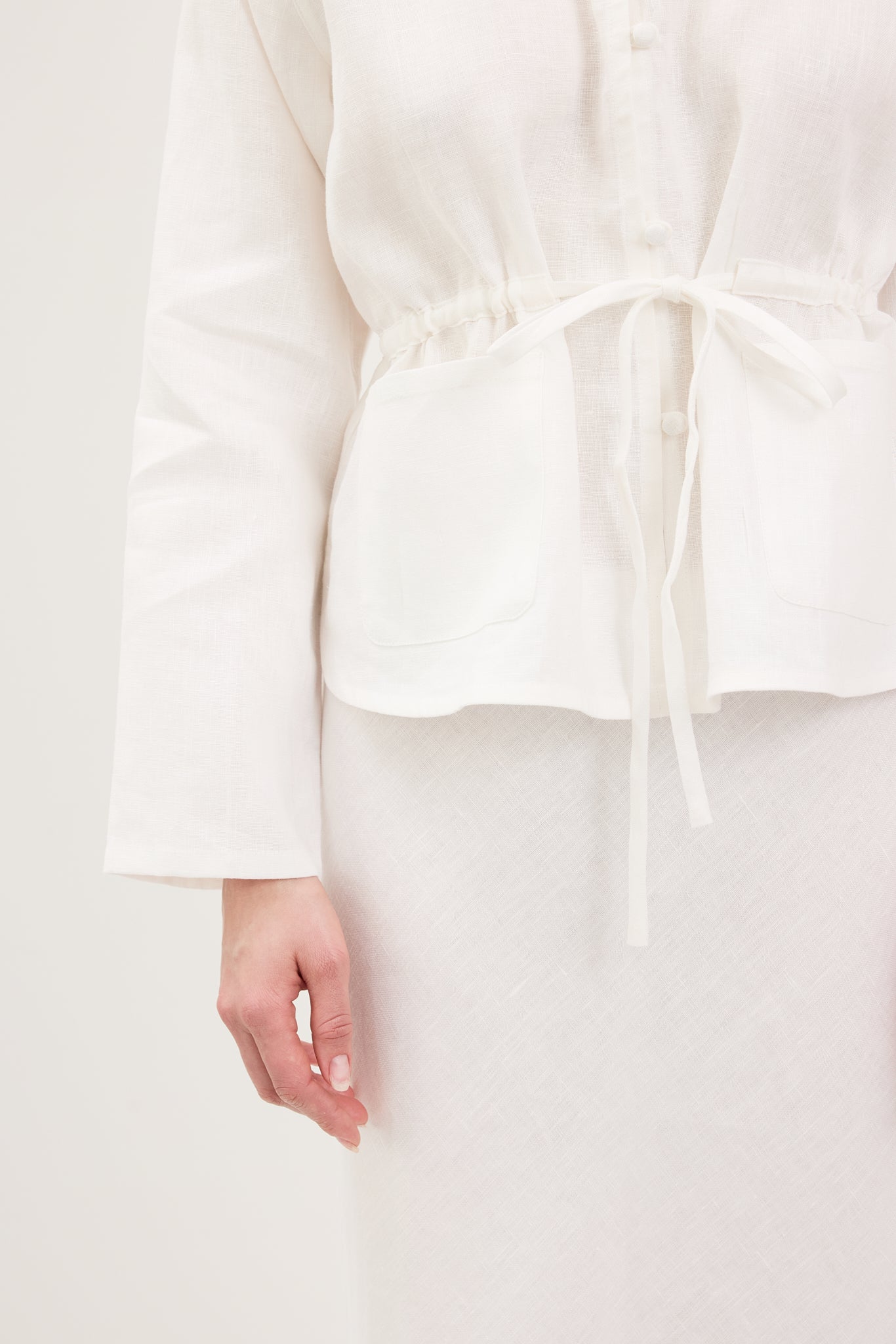 Jacket Paris Linen White Re-