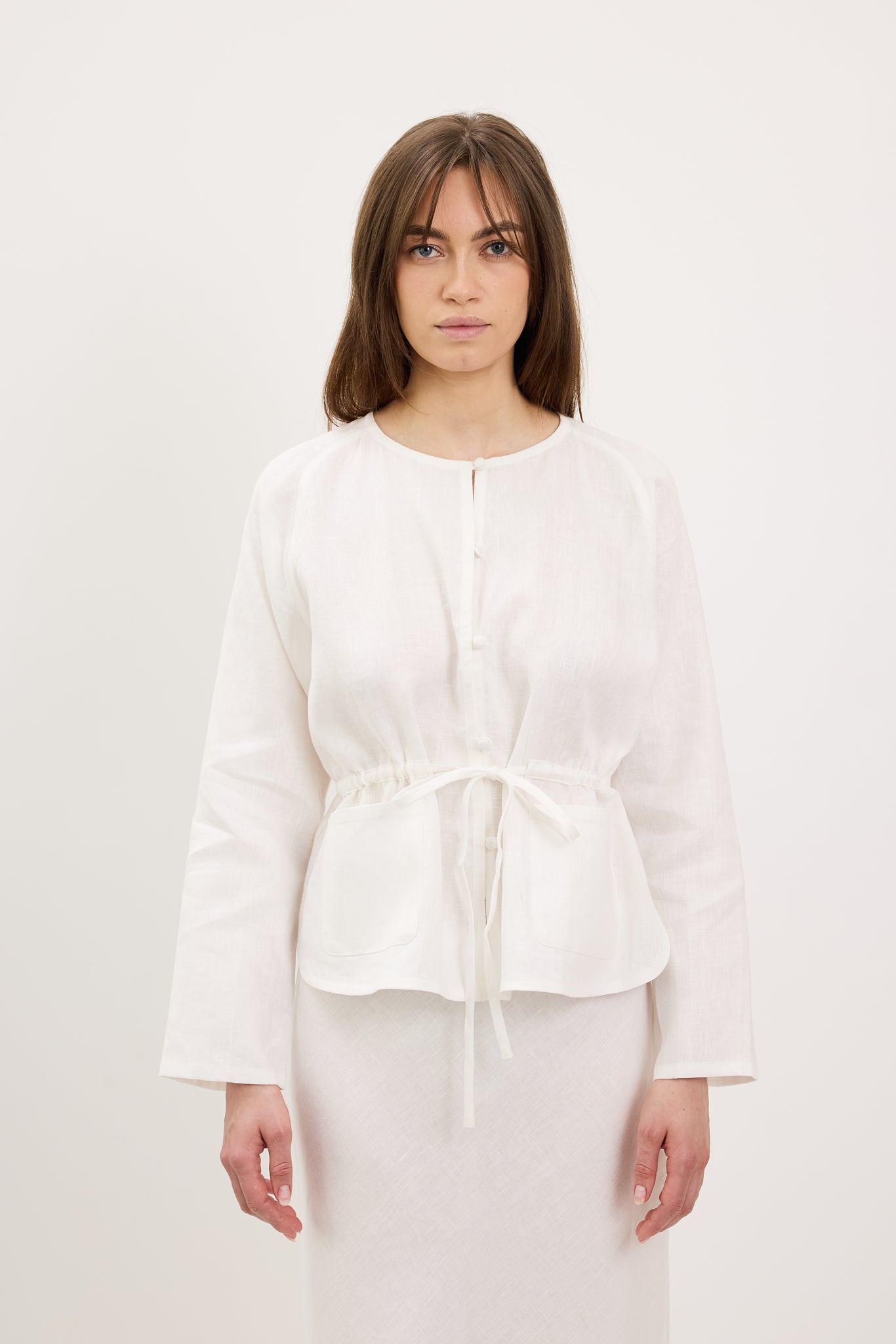 Jacket Paris Linen White Re-