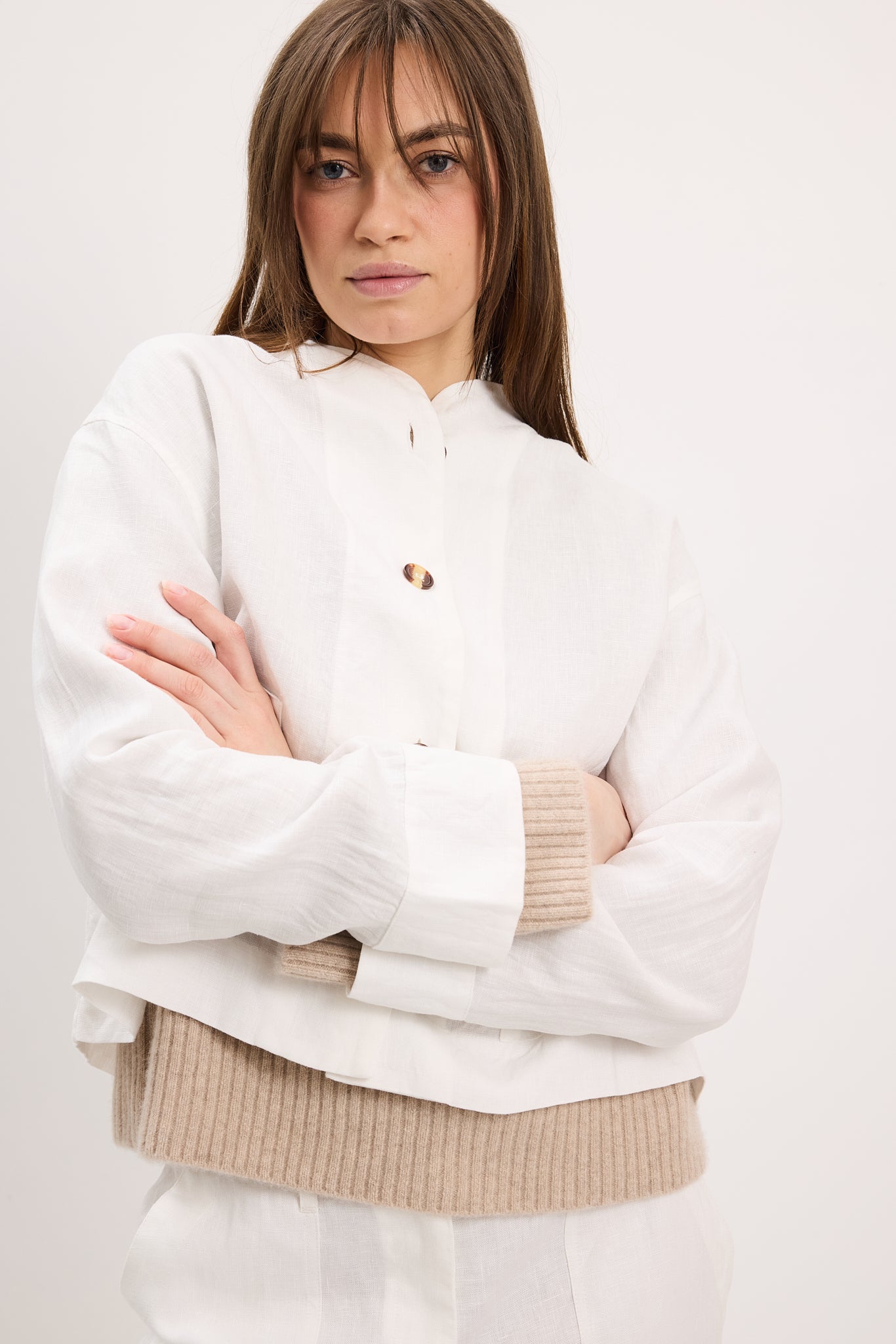 Jacket Asia Linen White Re-