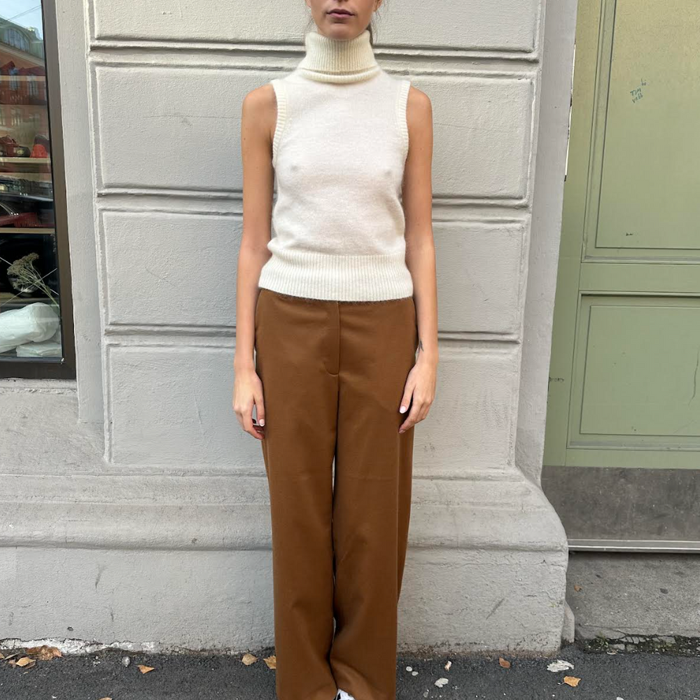 Pant Wide 2 Wool Camel Re-