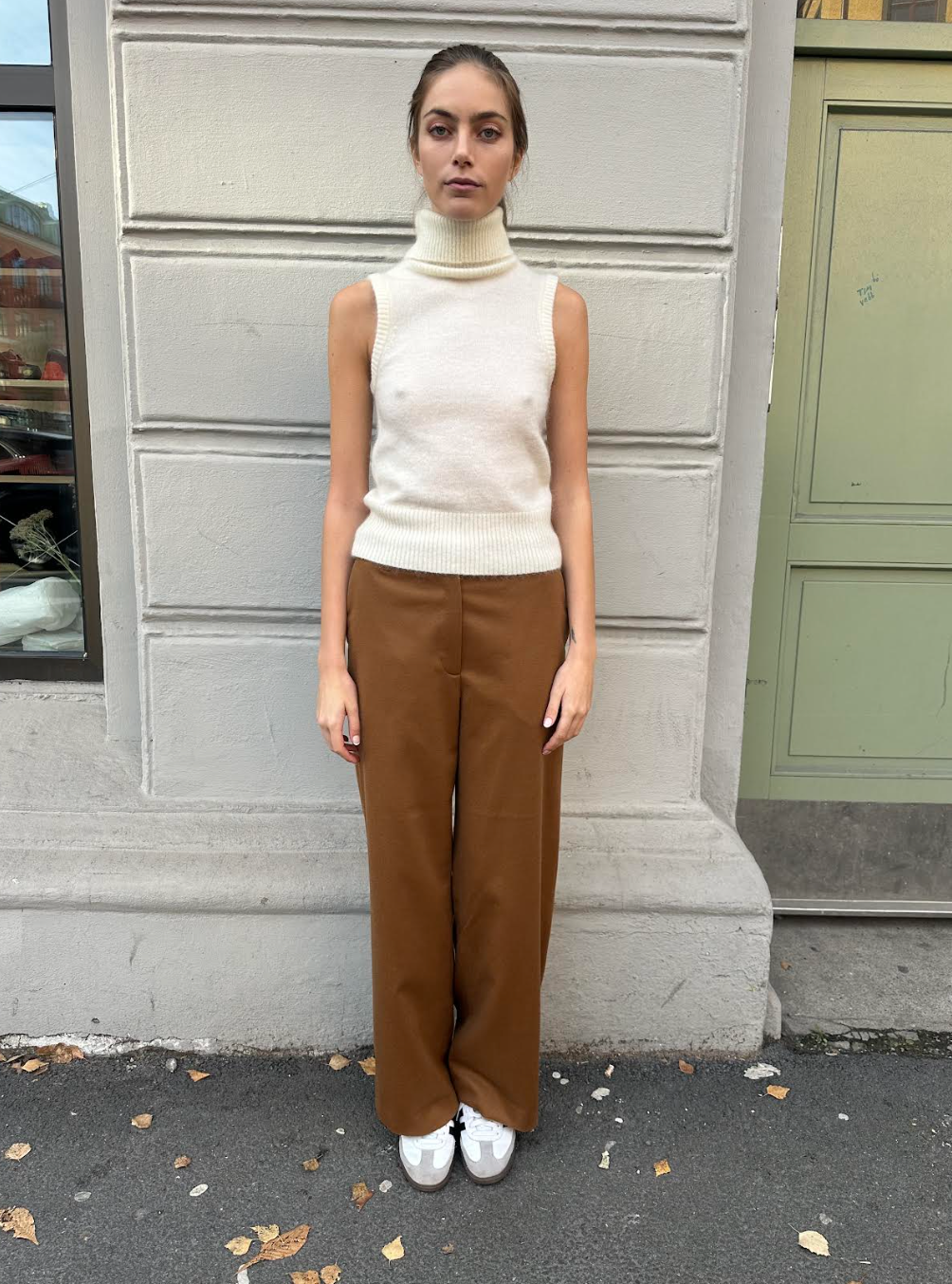 Pant Wide 2 Wool Camel Re-