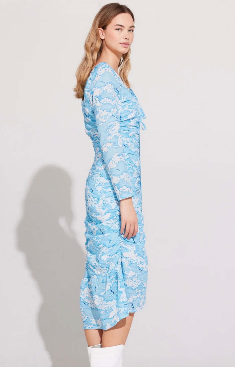 ILAG Kvitveis dress blue cloud print