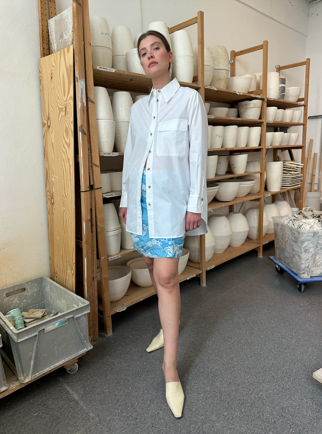 ILAG Skogfiol Skirt blue cloud print