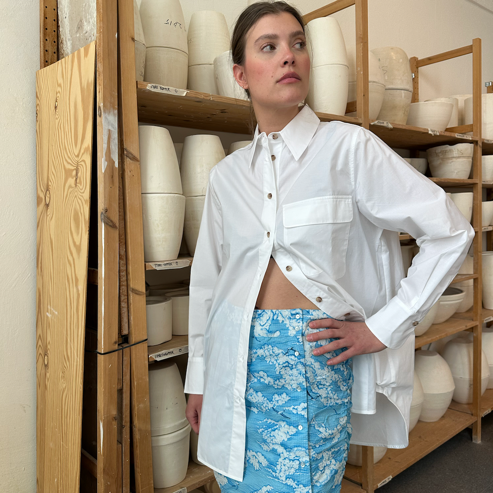 ILAG Skogfiol Skirt blue cloud print