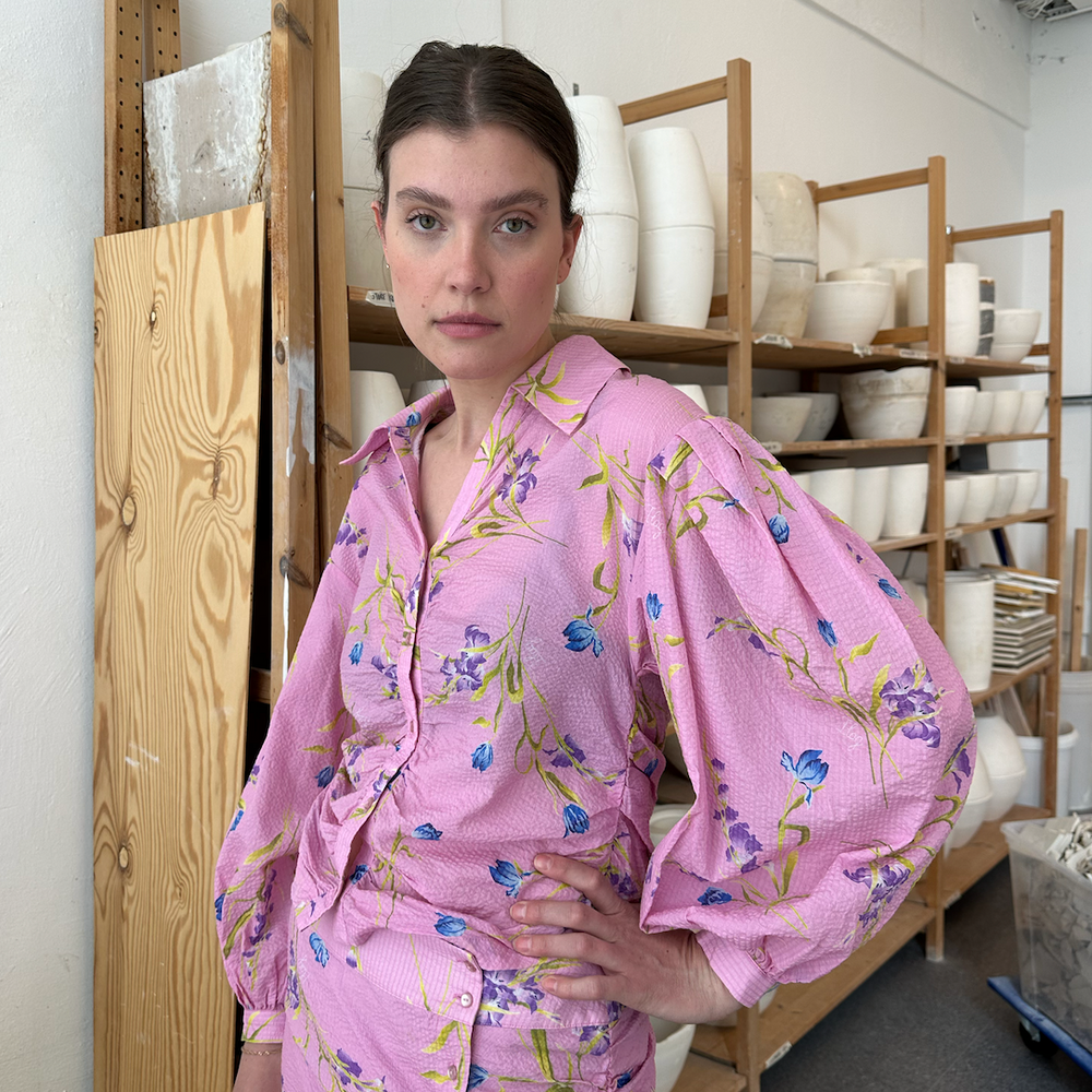 ILAG Skogfiol blouse Pink flower print