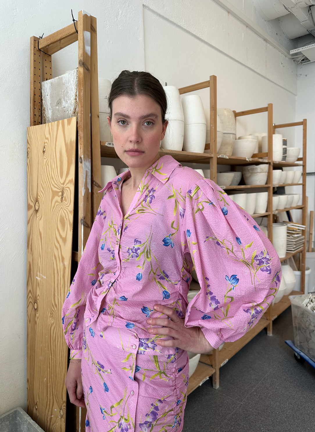 ILAG Skogfiol blouse Pink flower print