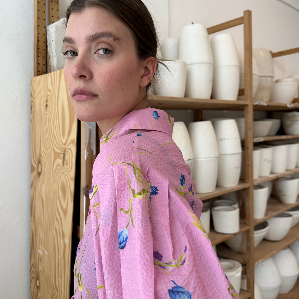 ILAG Skogfiol blouse Pink flower print