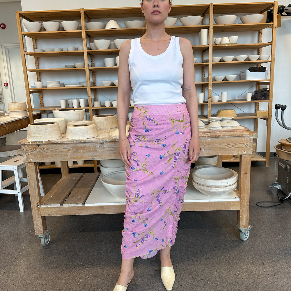 ILAG Skogfiol long skirt Pink Flowers