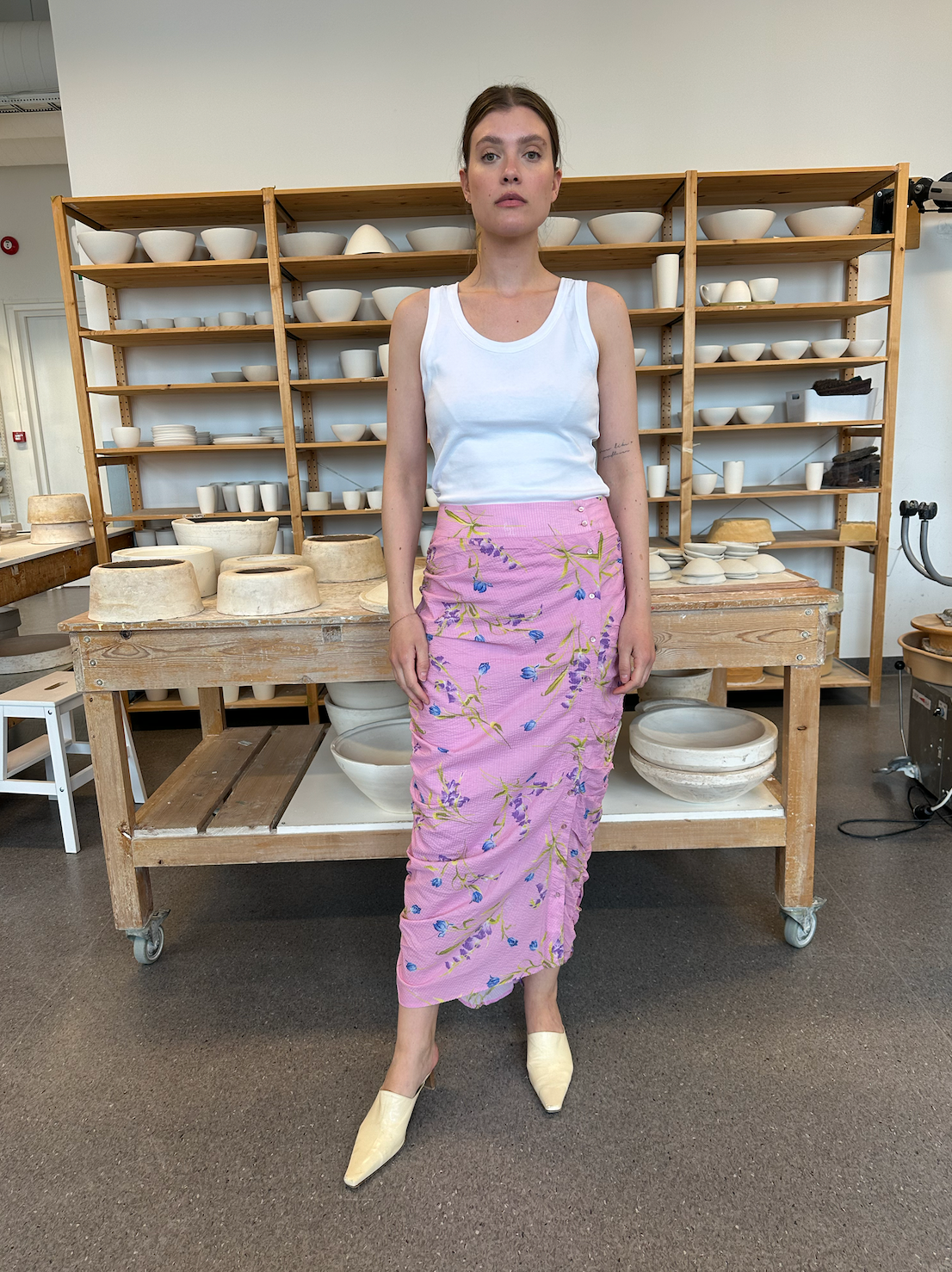 ILAG Skogfiol long skirt Pink Flowers