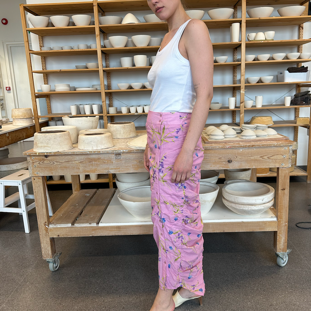 ILAG Skogfiol long skirt Pink Flowers