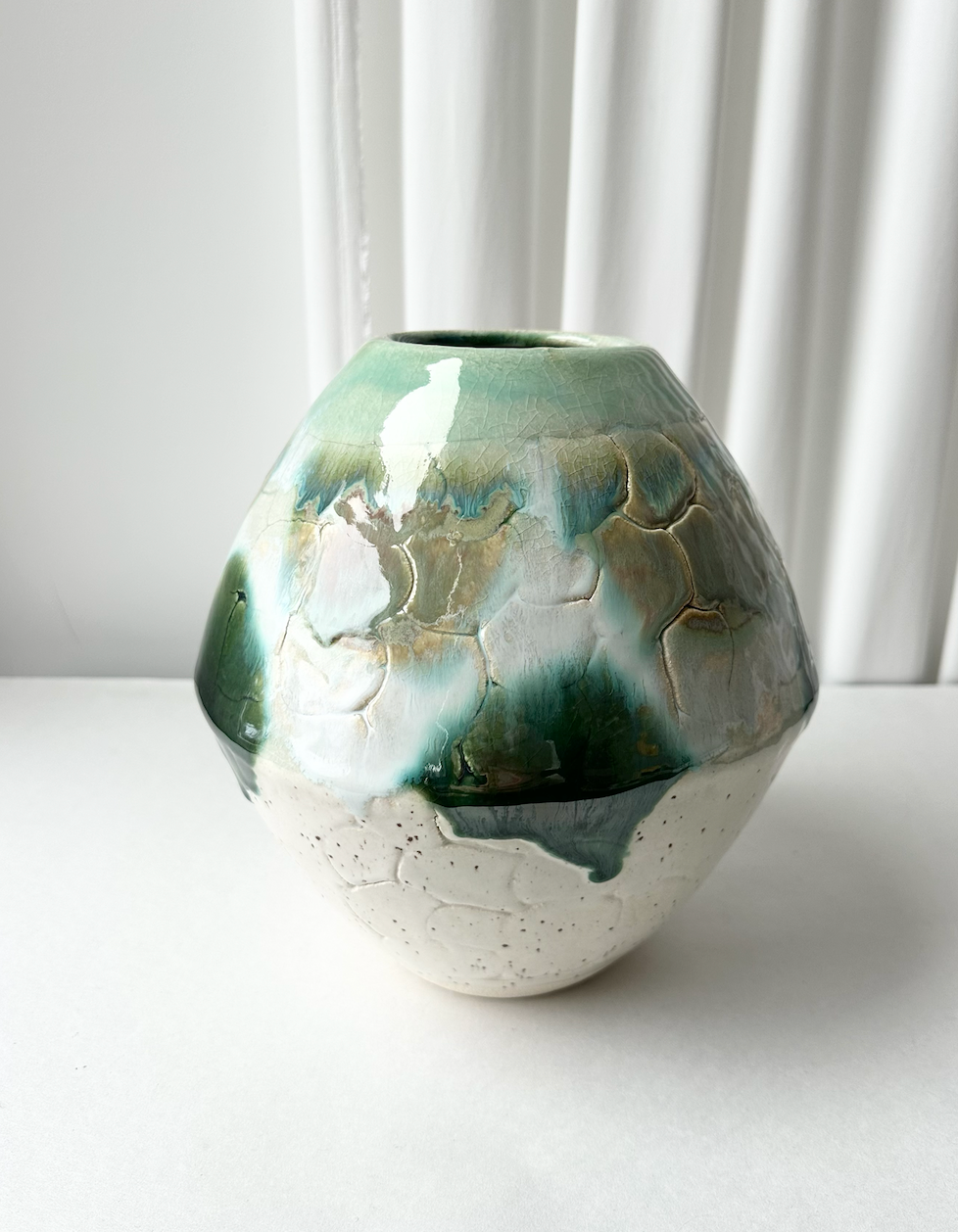 Vase Perle Medium Grønn 01
