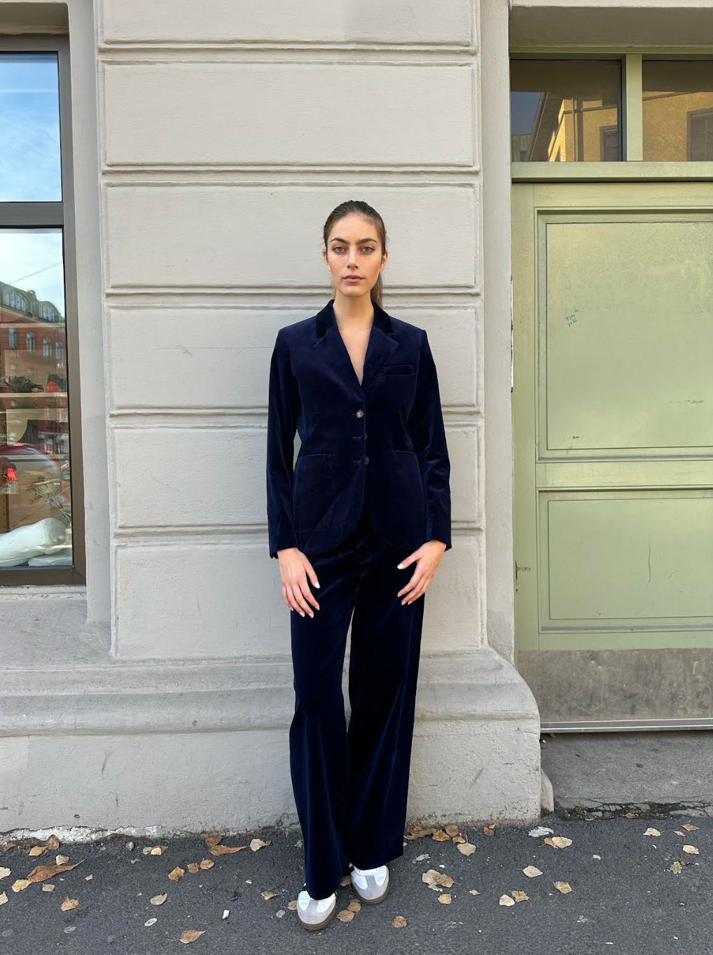 Pant Wide 2 Velvet Blue Re-
