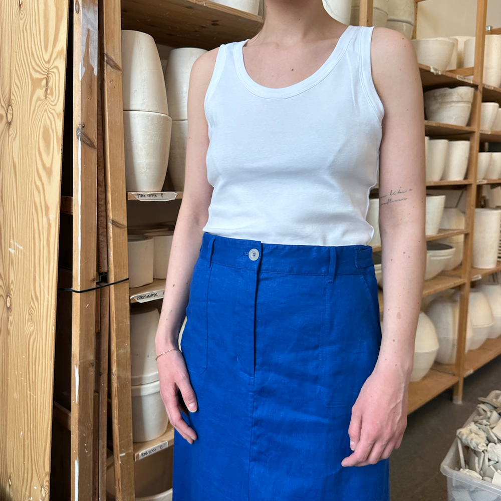 
                      
                        Skirt Thao Linen Blue Re-
                      
                    