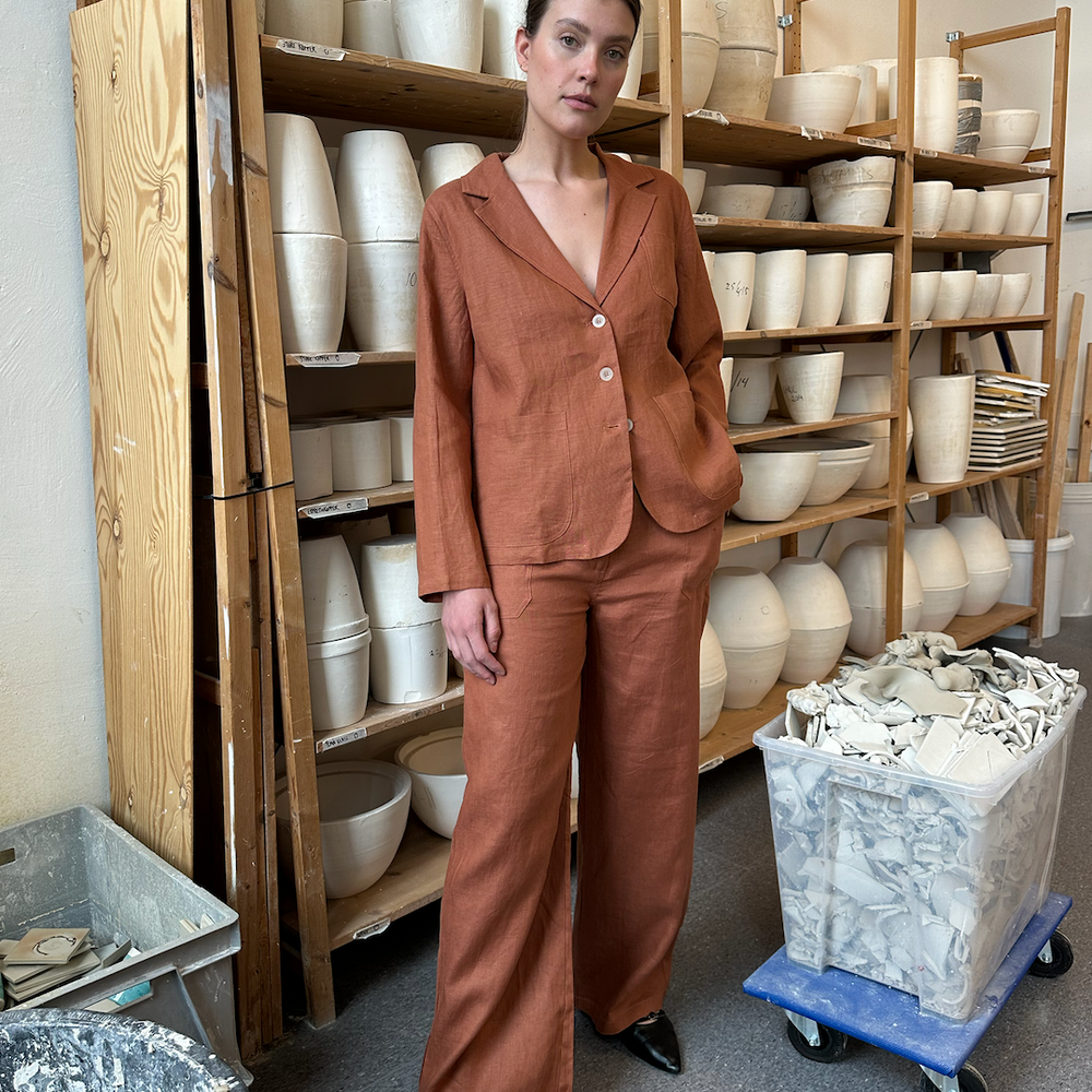 Blazer Thao Linen Rust Re-